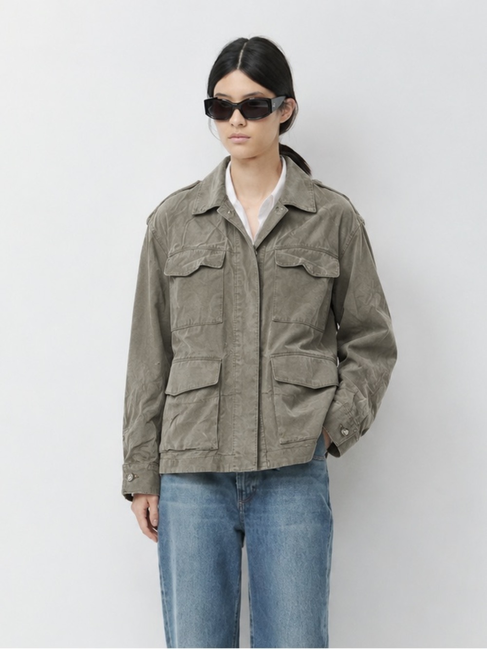NWT Treasure & Bond Green Olive Utility Jacket Size L